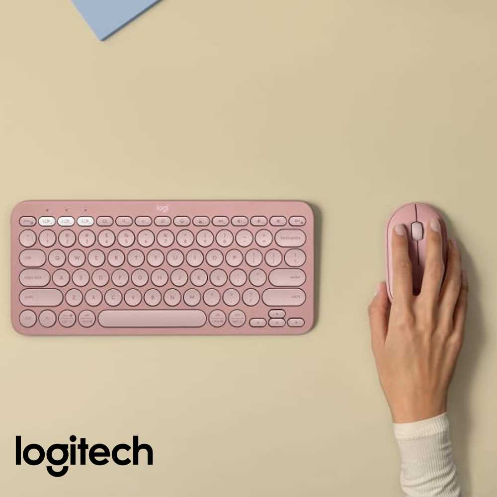 TECLADO LOGITECH BLUETOOTH K380S PEBBLE ROSA