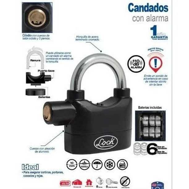 CANDADO MOTO DINAX C/ALARMA JF08