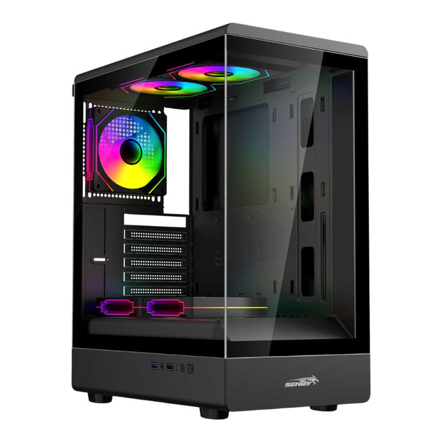 GABINETE SENTEY WALKER 240 ARGB 5 FAN BLACK