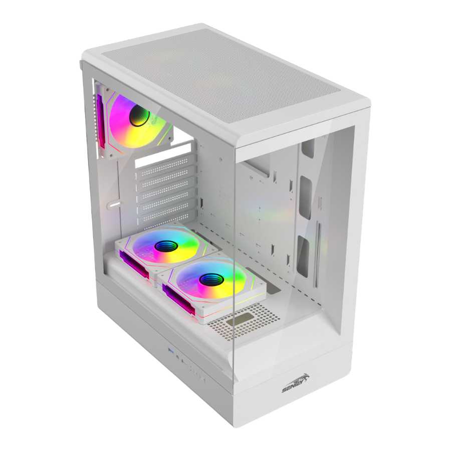 GABINETE SENTEY WALKER 240 ARGB 5 FAN WHITE