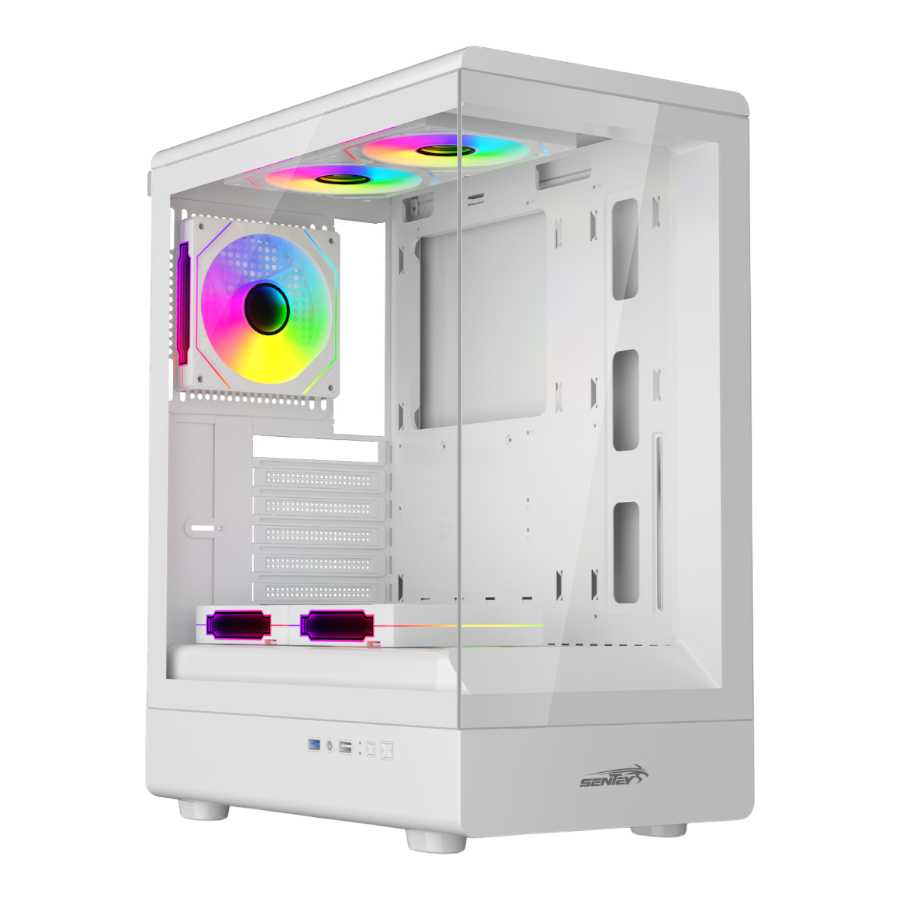 GABINETE SENTEY WALKER 240 ARGB 5 FAN WHITE