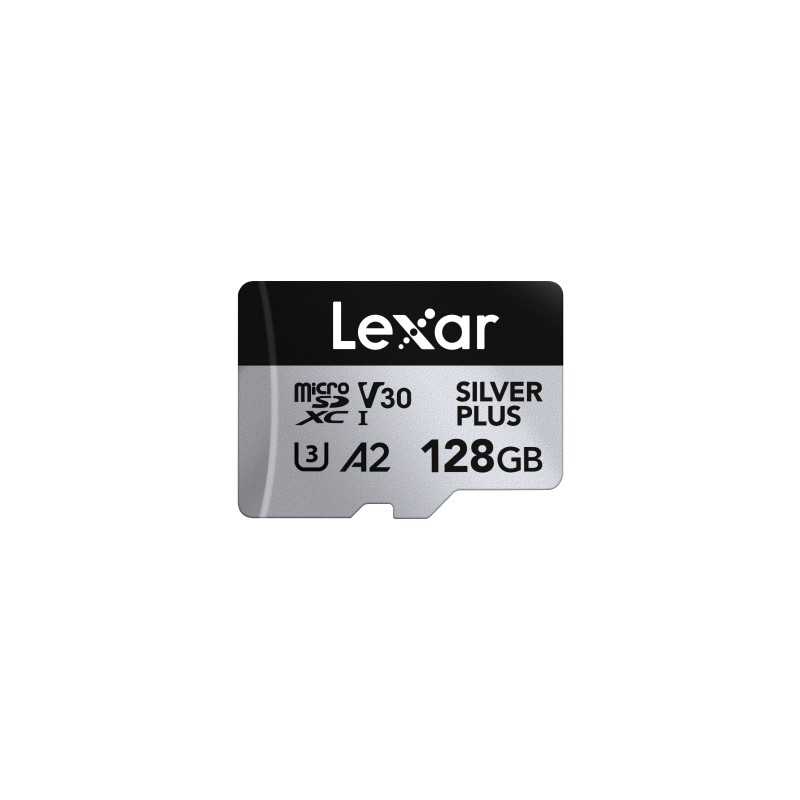 MEMORIA MICRO SD 128GB LEXAR SILVER PLUS V30 ADAPT C10