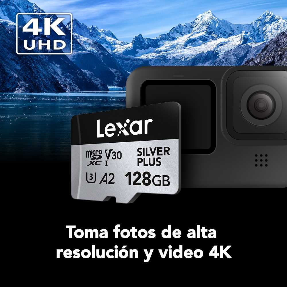 MEMORIA MICRO SD 128GB LEXAR SILVER PLUS V30 ADAPT C10