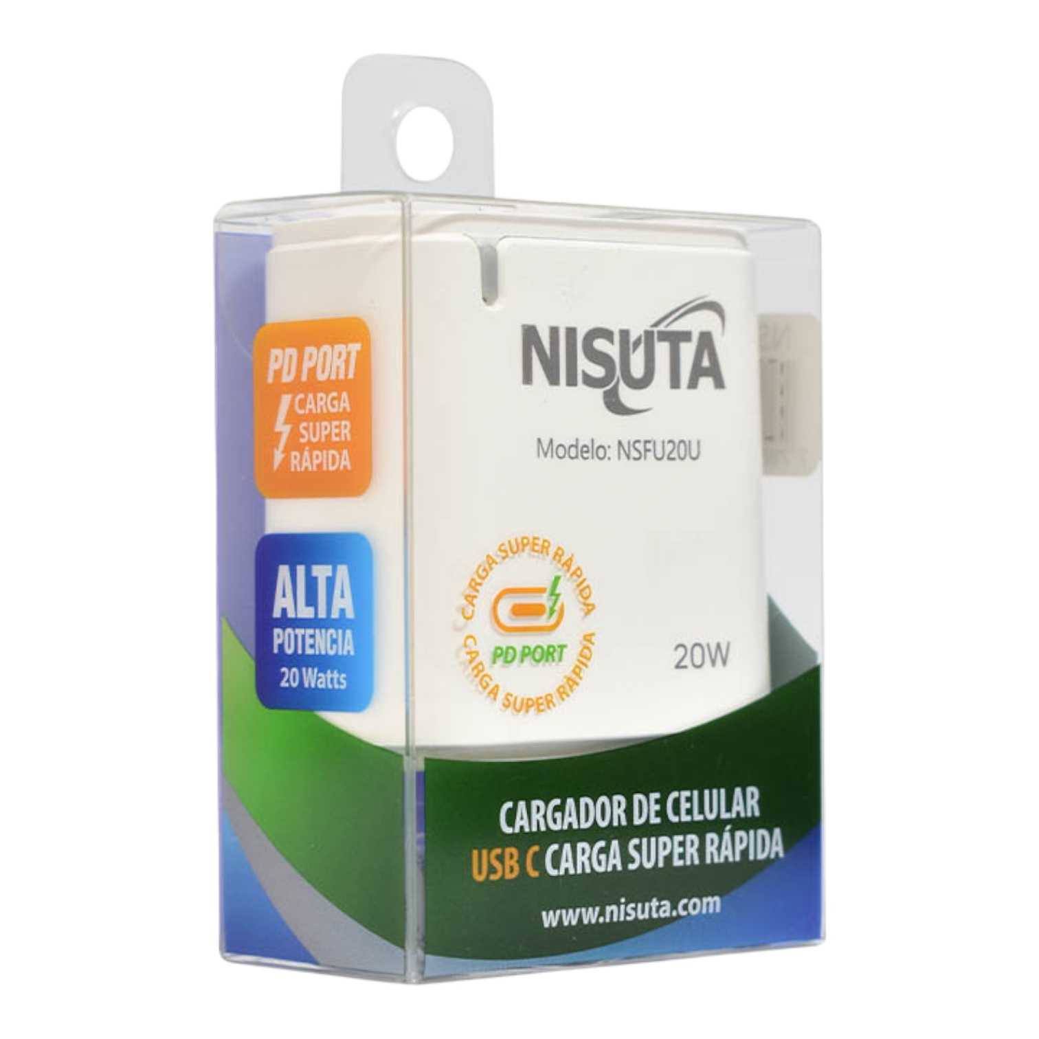 CARGADOR 220V TIPO C NISUTA NSFU20U 20W (PD)