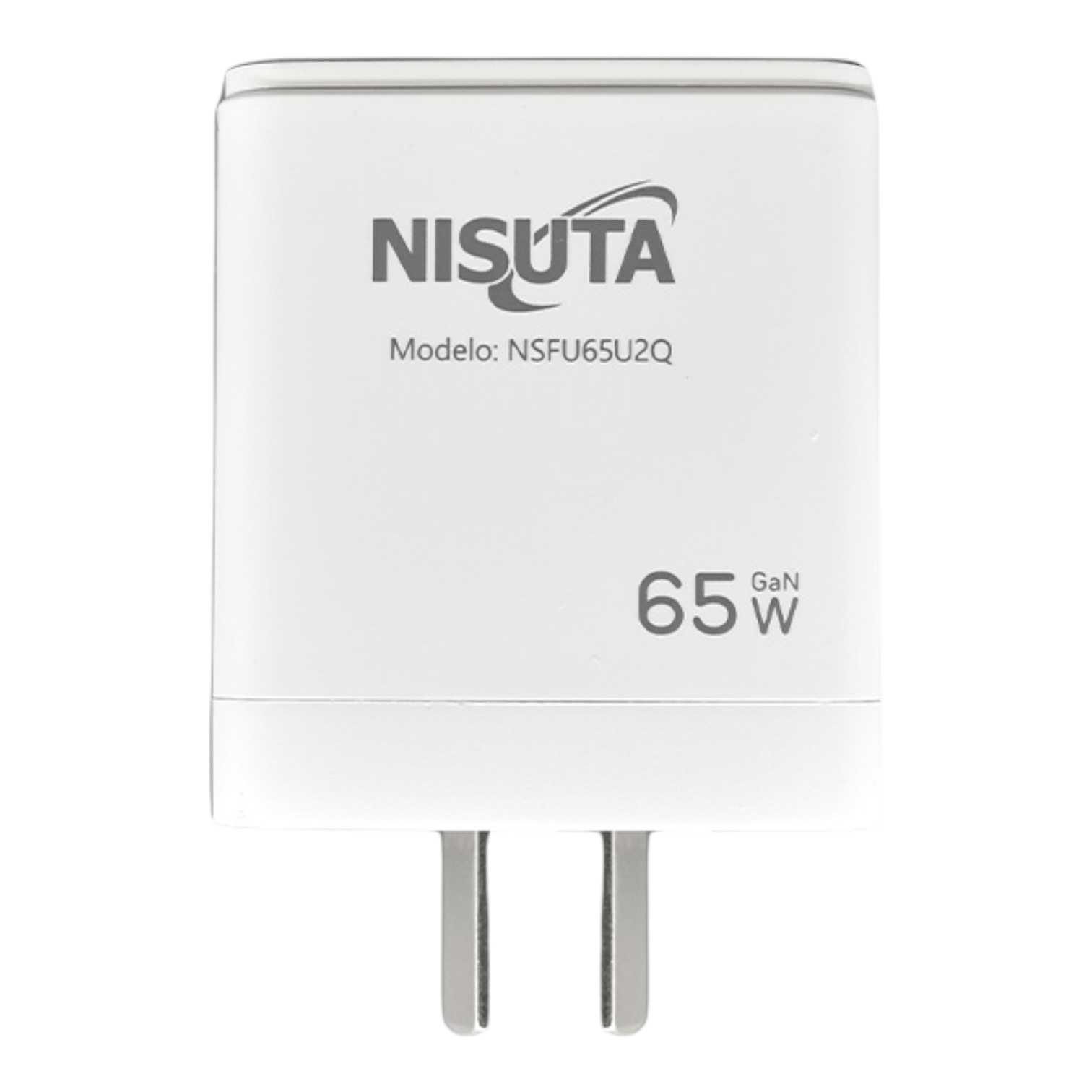 CARGADOR 220V TIPO C NISUTA NSFU65U2Q 65W (PD+USB-A)