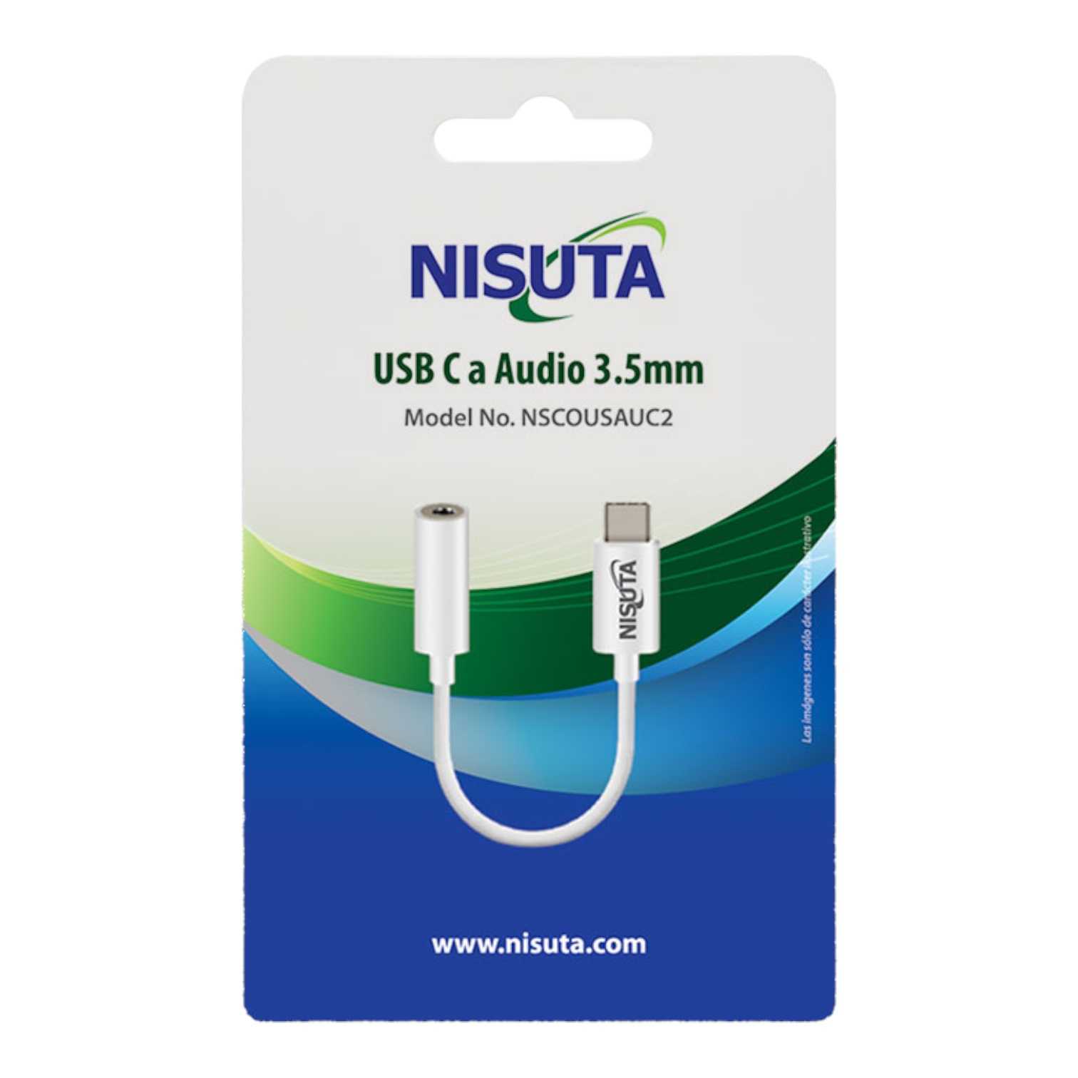ADAPTADOR DE AUDIO NISUTA TIPO C A 3.5M NSCOUSAUC2