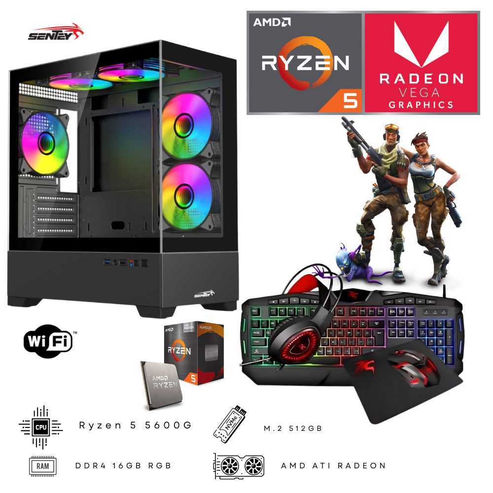 PC GAMER AMD RYZEN 5 5600GT  H11 (16GB DDR4 -M.2 512GB - GRAFICOS RADEON)