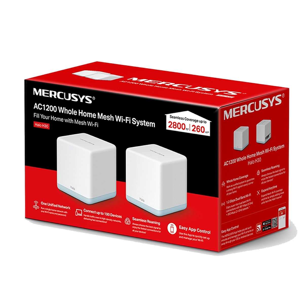 HALO H30 MESH MERCUSYS AC1200 X2 WIF5I SYSTEM