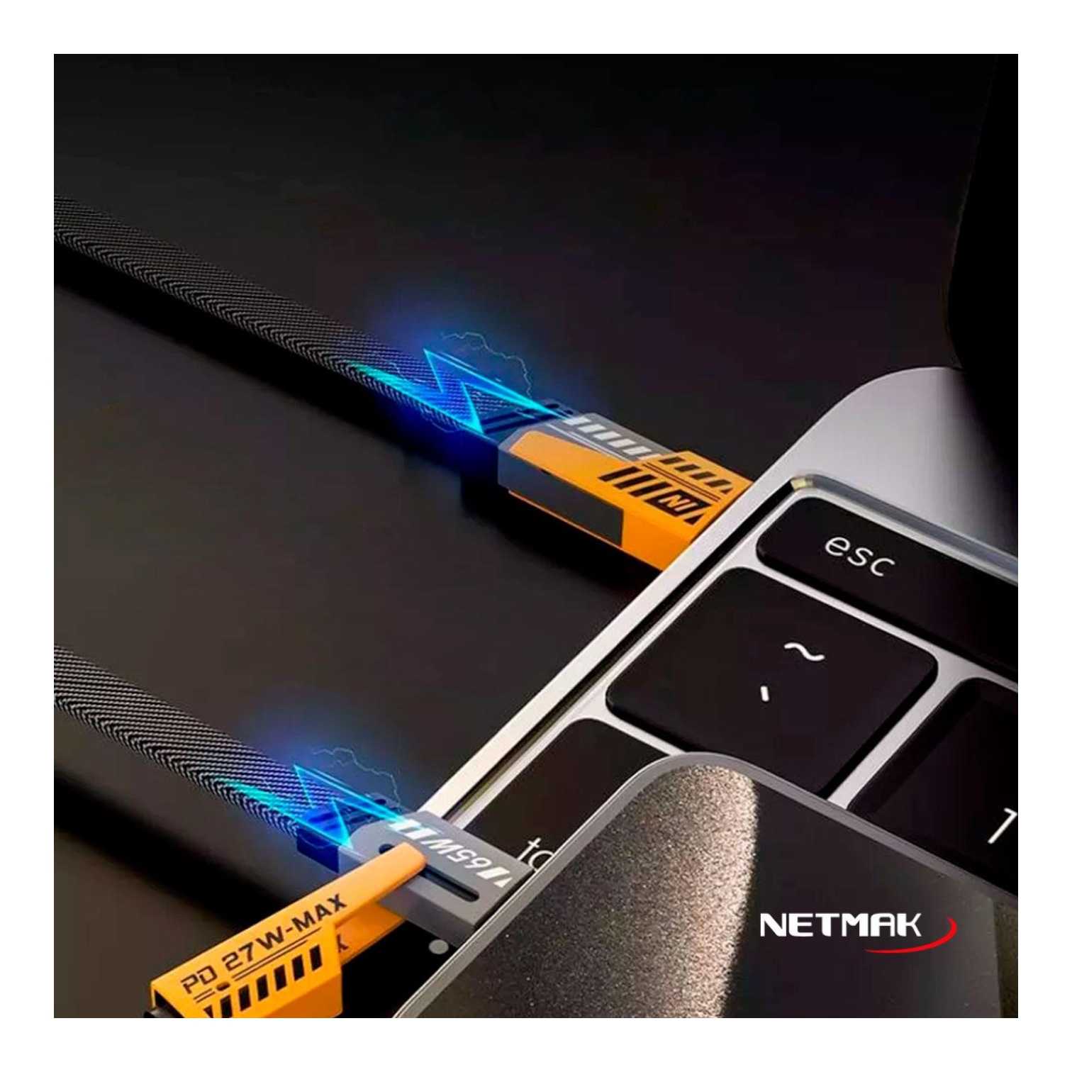 CABLE TIPO C A TIPO C NETMAK 60W 1M NM-123 4 EN 1