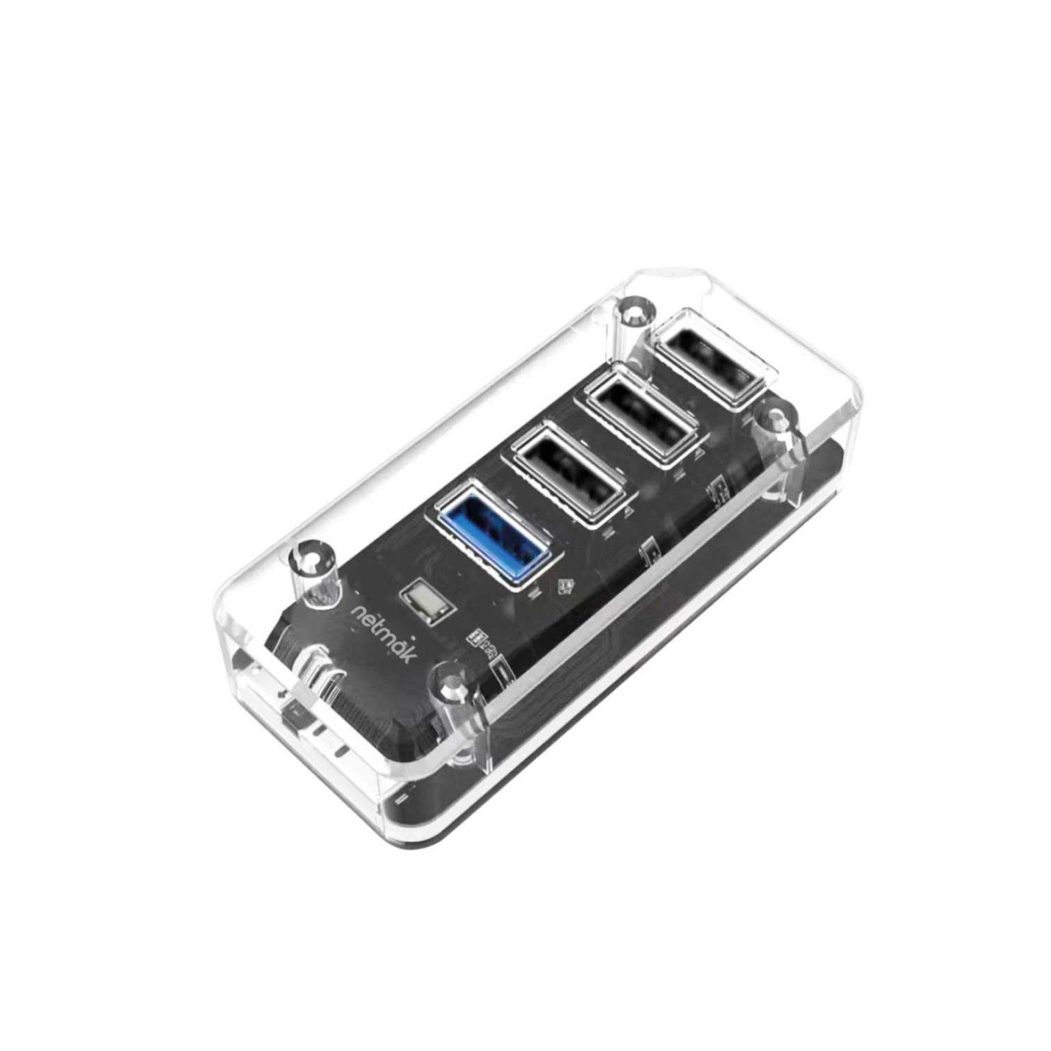 HUB USB 2.0 4 PUERTOS NETMAK NM-AC12 +1X3.0
