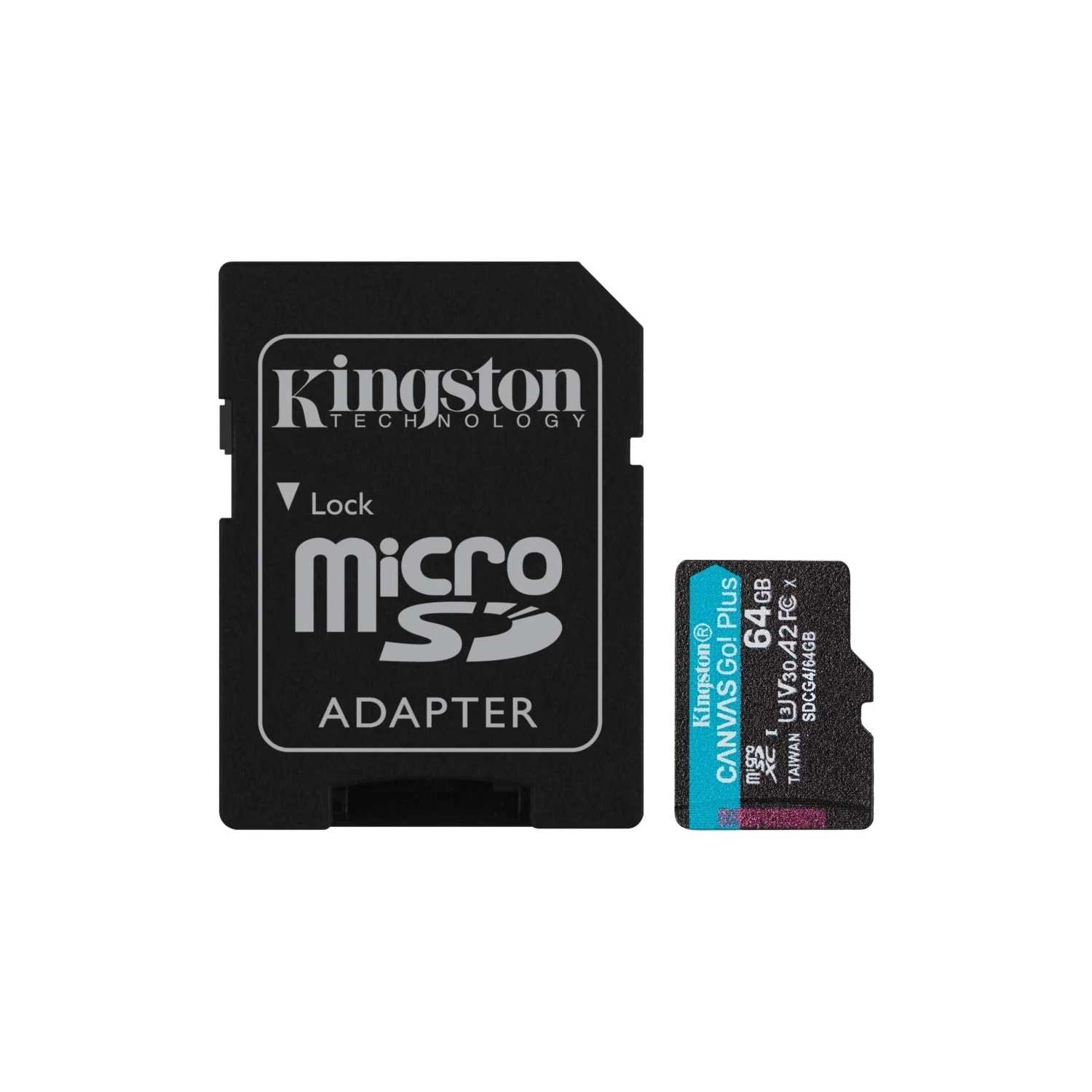 MEMORIA MICRO SD 64GB KINGSTON GEN 4 200MB/S CANVAS  GO PLUS
