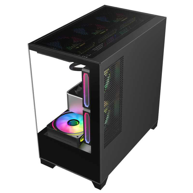 GABINETE RAPTOR NOVA PRIME TG 3 FAN RGB
