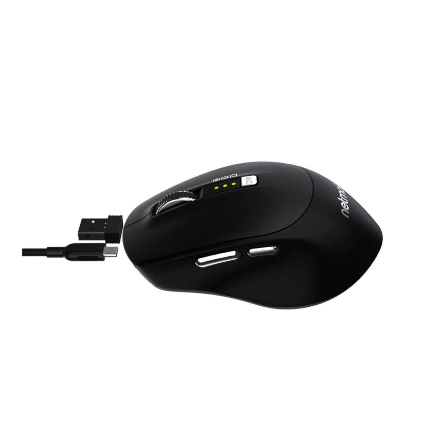 MOUSE NETMAK INALAMBRICO + BT5.0 NM-M679 NEGRO RECARGABLE