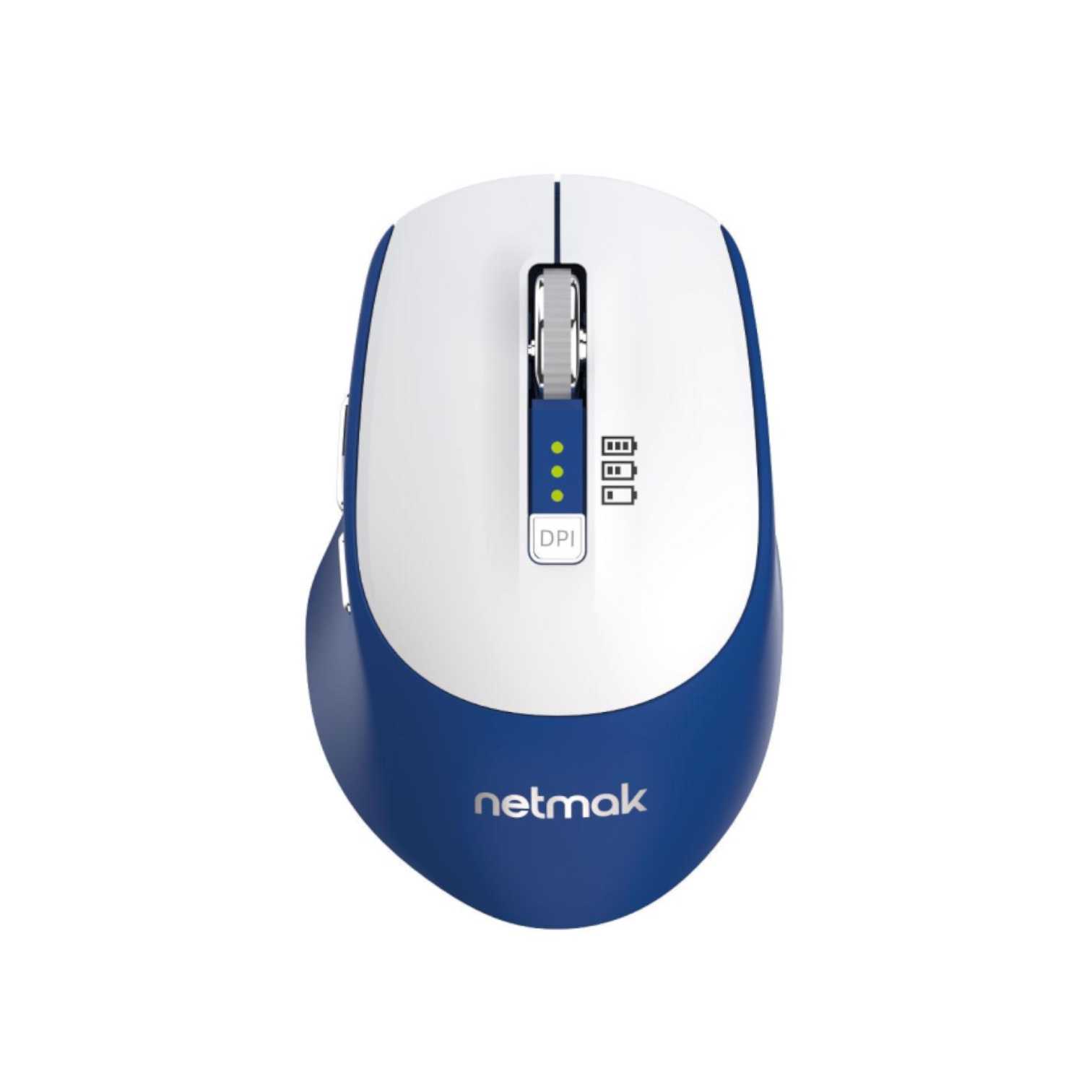 MOUSE NETMAK INALAMBRICO + BT5.0 NM-M679 AZUL RECARGABLE