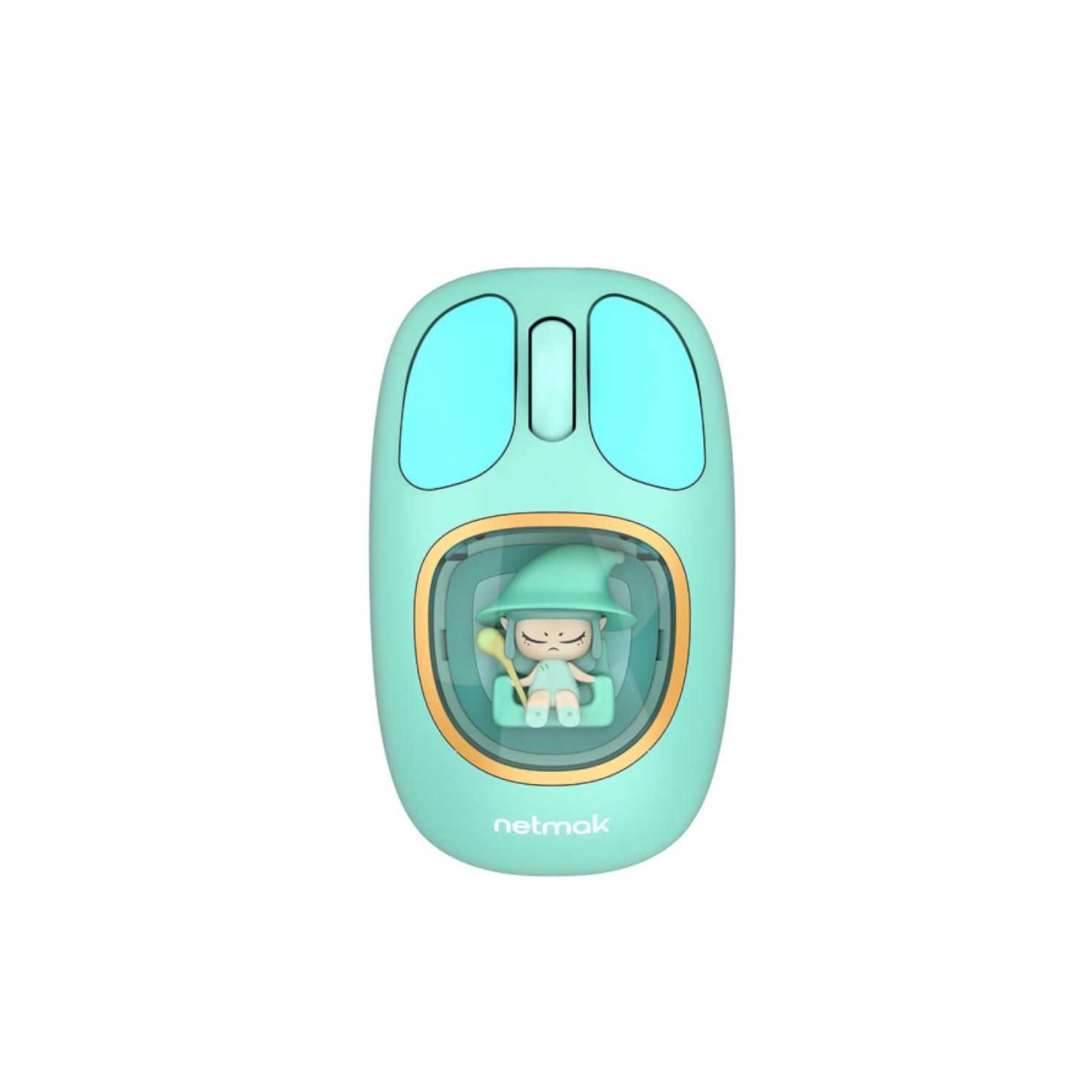 MOUSE NETMAK INALAMBRICO + BT5.0 NM-MK01 KIDS CELESTE RECARGABLE