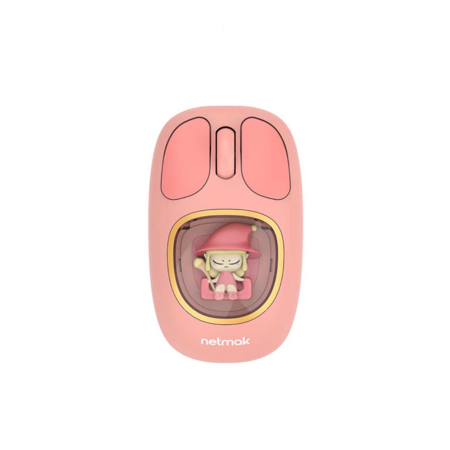 MOUSE NETMAK INALAMBRICO + BT5.0 NM-MK01 KIDS ROSA RECARGABLE