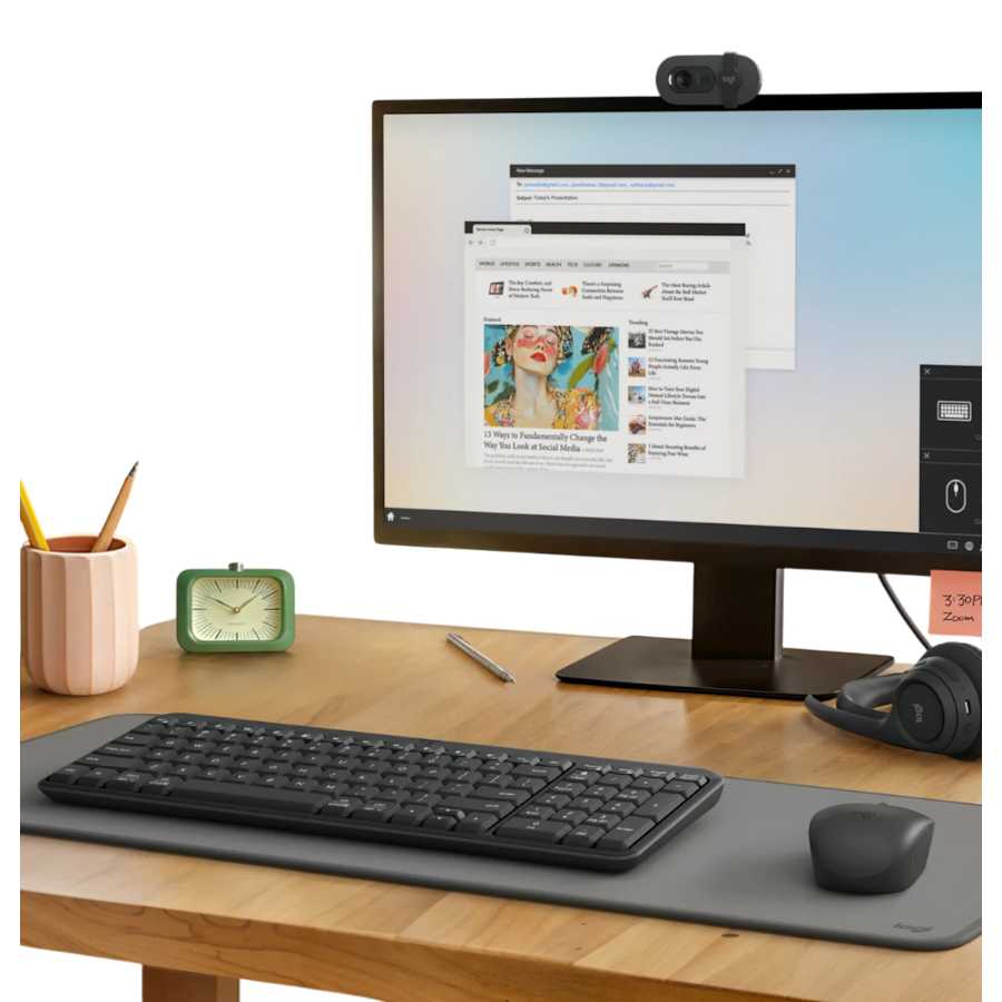 TECLADO LOGITECH BT K250 PEBBLE GRAPHITE