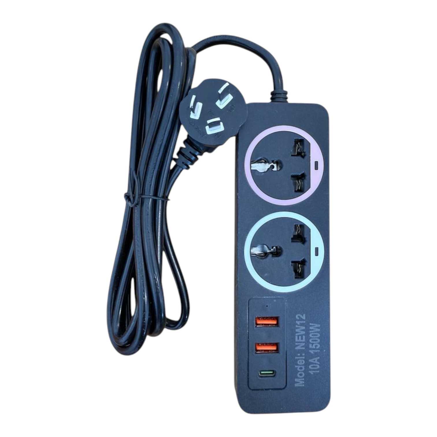 ZAPATILLA DE 4 TOMAS 220V FULL 2 X USB + 1X TC  1M AL-1001 (NEW12)