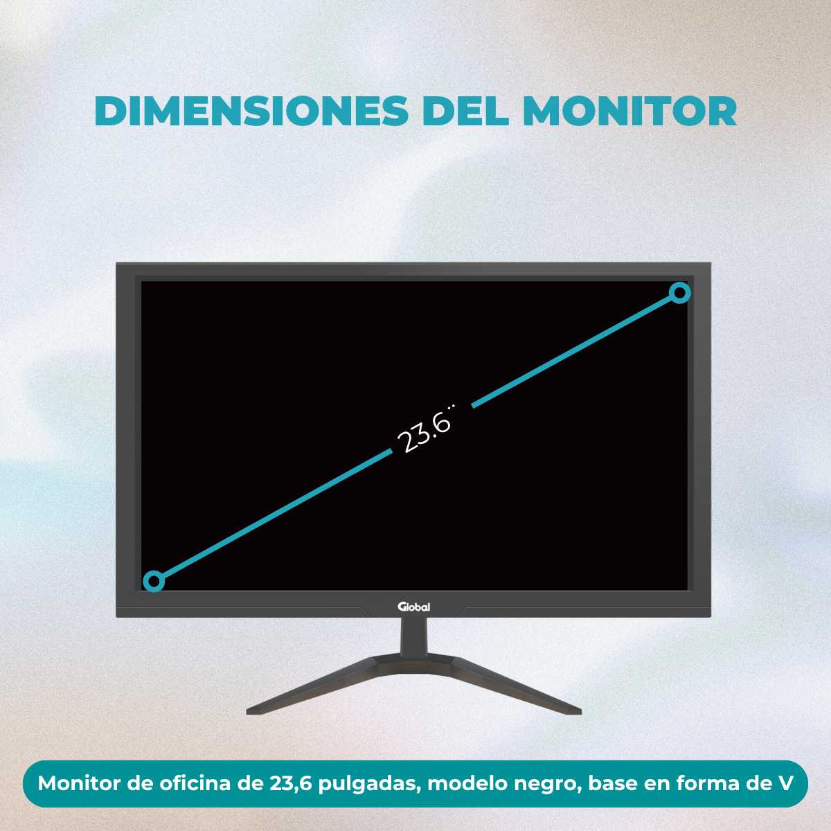 MONITOR 23.5  LED GLOBAL VGA/HDMI 60HZ 5MS