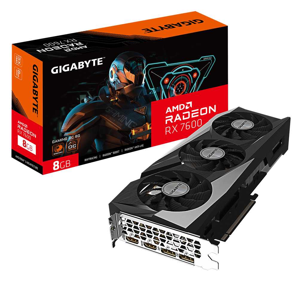 PLACA DE VIDEO RX 7600  8GB GAMING OC GIGABYTE