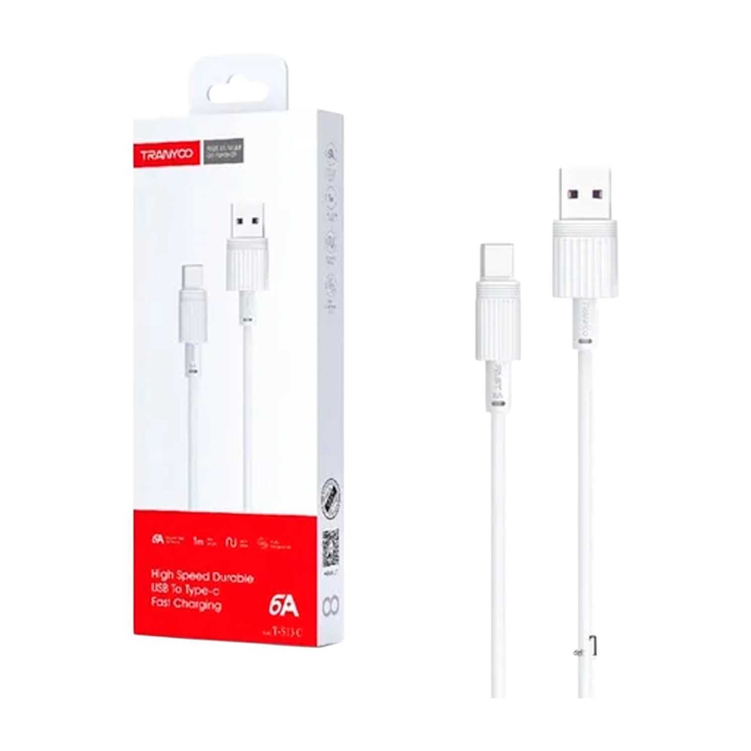 CABLE USB A TIPO C TRANYOO 1M 6A S13-TYPE C