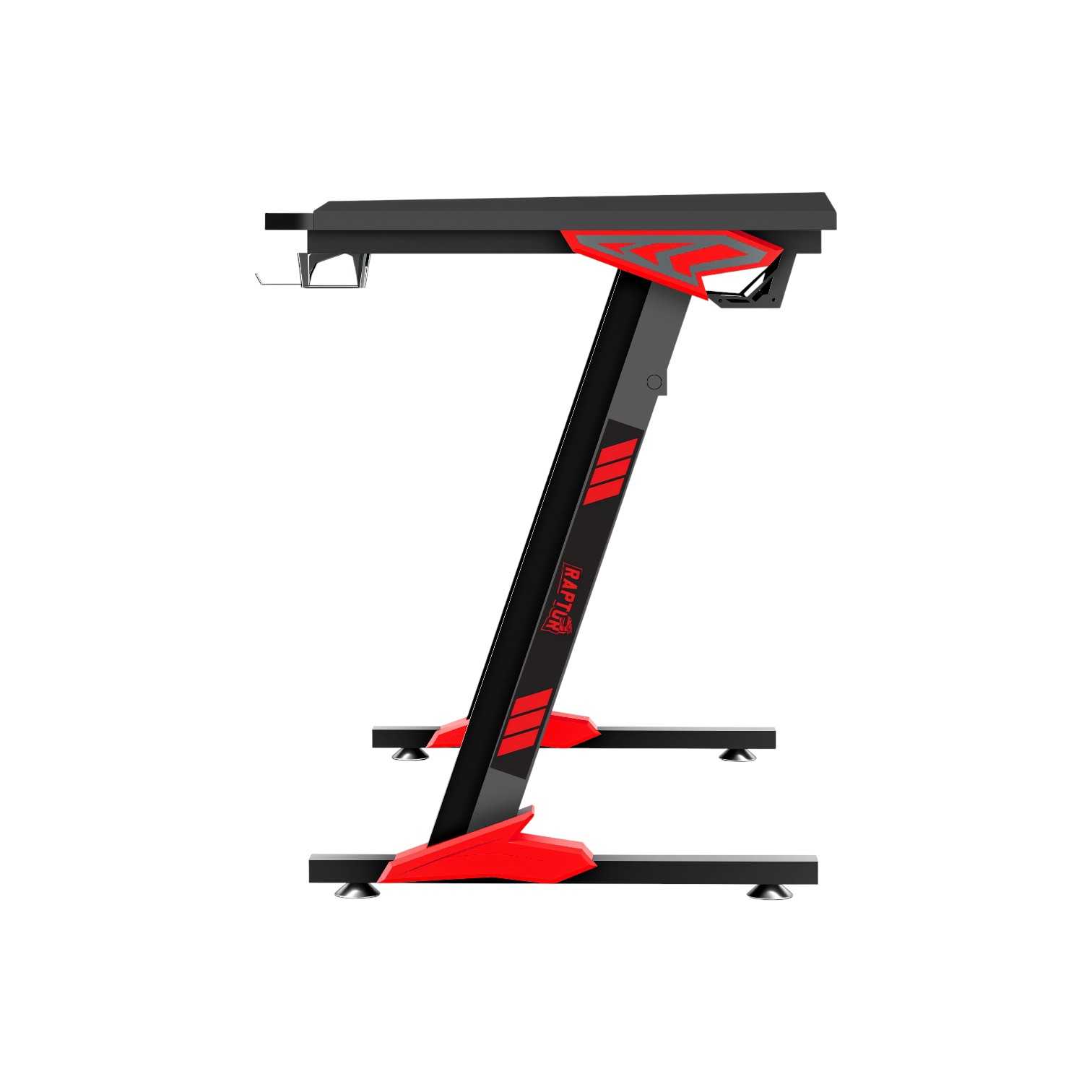 ESCRITORIO GAMER RAPTOR GLOW RGB C/PORTAVASOS + PORTA AURI