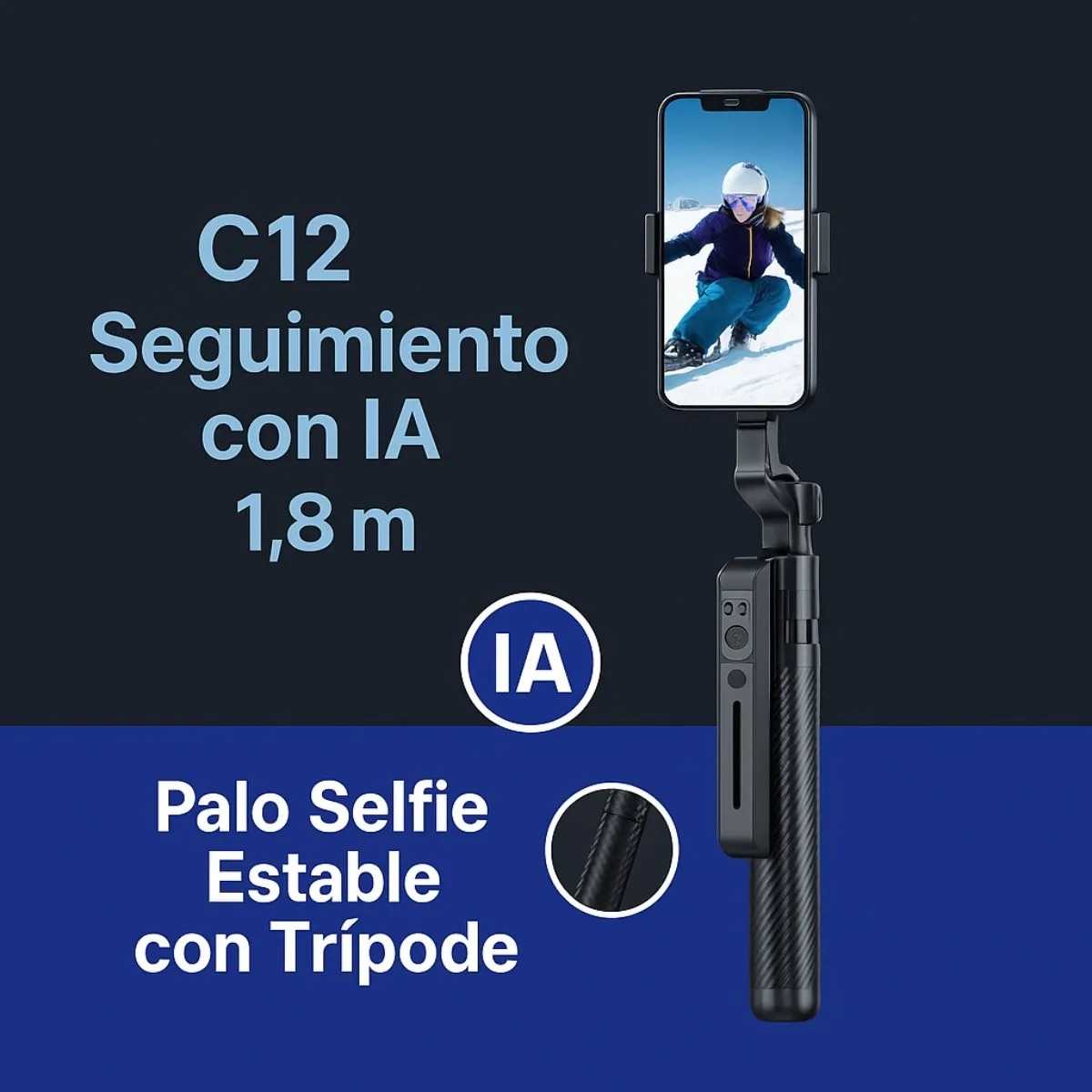 TRIPODE CELULAR SEISA 170CM C/SOPORTE CELULAR Y SEGUIMIENTO HX-ZJ6112