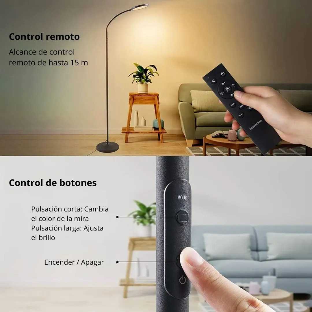 LAMPARA VELADOR PIE PISO FIJO CONTROL 160CM LED-Q9862