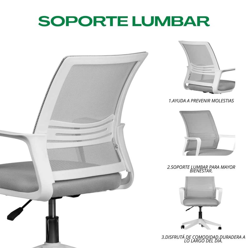 SILLA OFICINA NOGANET REJILLA SC-01 GRIS