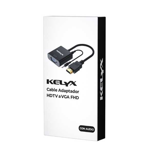 CONVERSOR DE HDMI-M A VGA-H  KELYX (CON AUDIO)