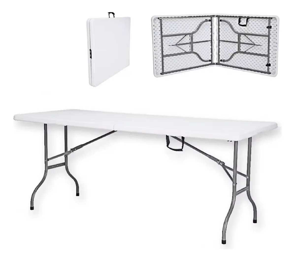 MESA JARDIN PLEGABLE CL-180D BLANCA