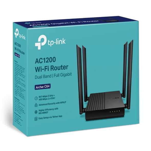 ROUTER WIFI DUAL BAND TP-LINK ARCHER C64 AC1200