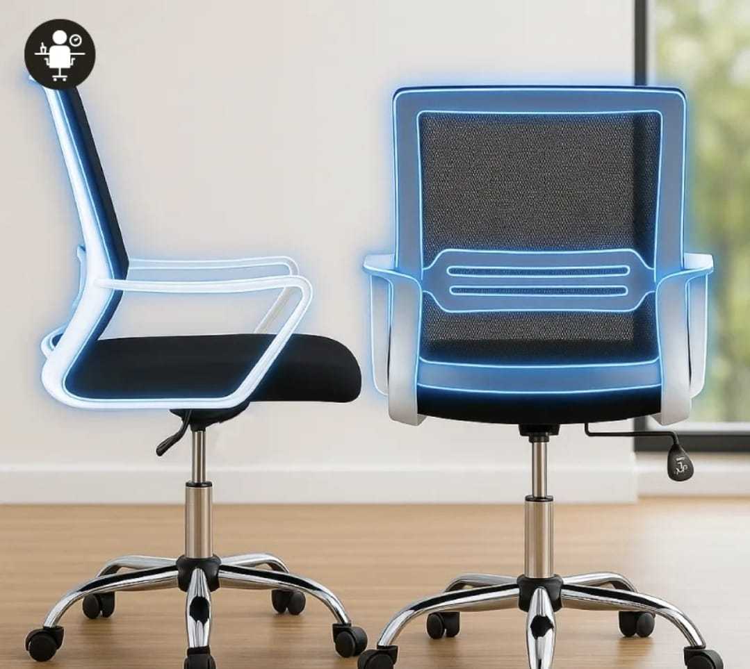 SILLA OFICINA CIRCLE LINE CL-1329 BLANCO