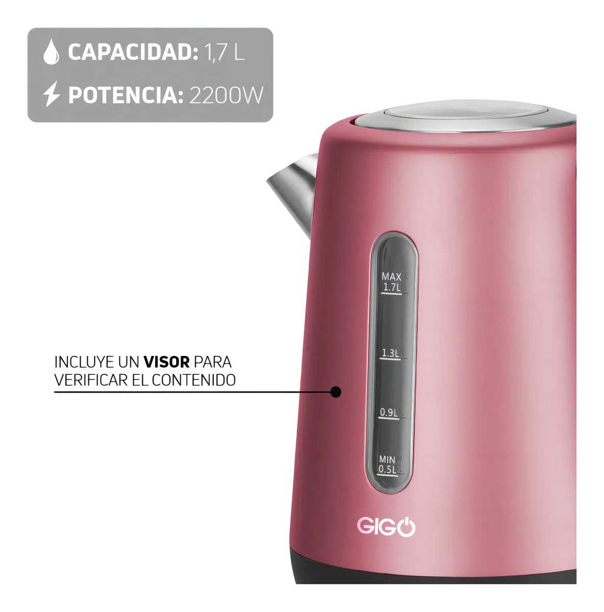 PAVA ELECTRICA PREMIUN 1L DIGITAL G-17898SD ROSA