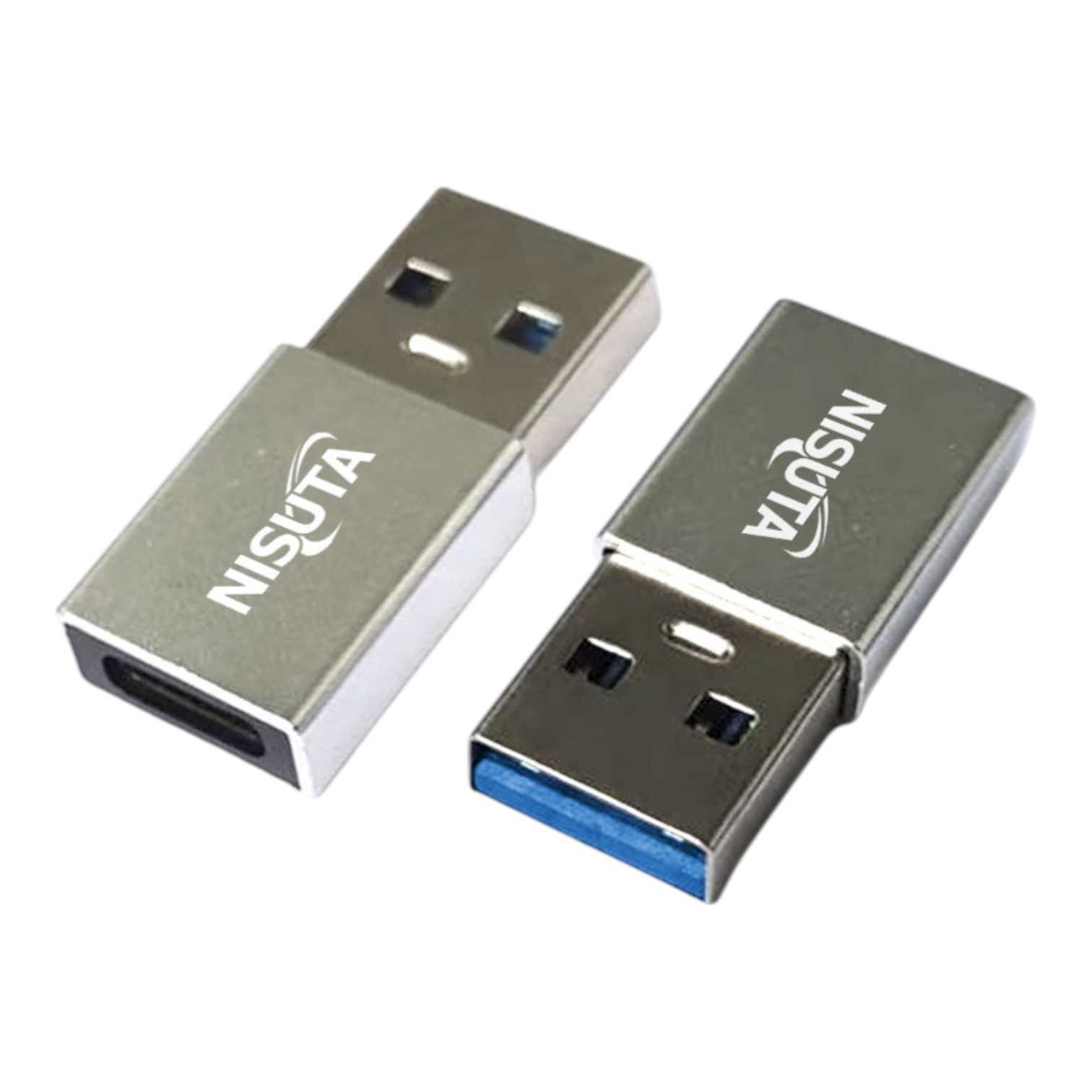 ADAPTADOR TIPO C HEMBRA A USB A MACHO 3.0 NISUTA NSADU30UC