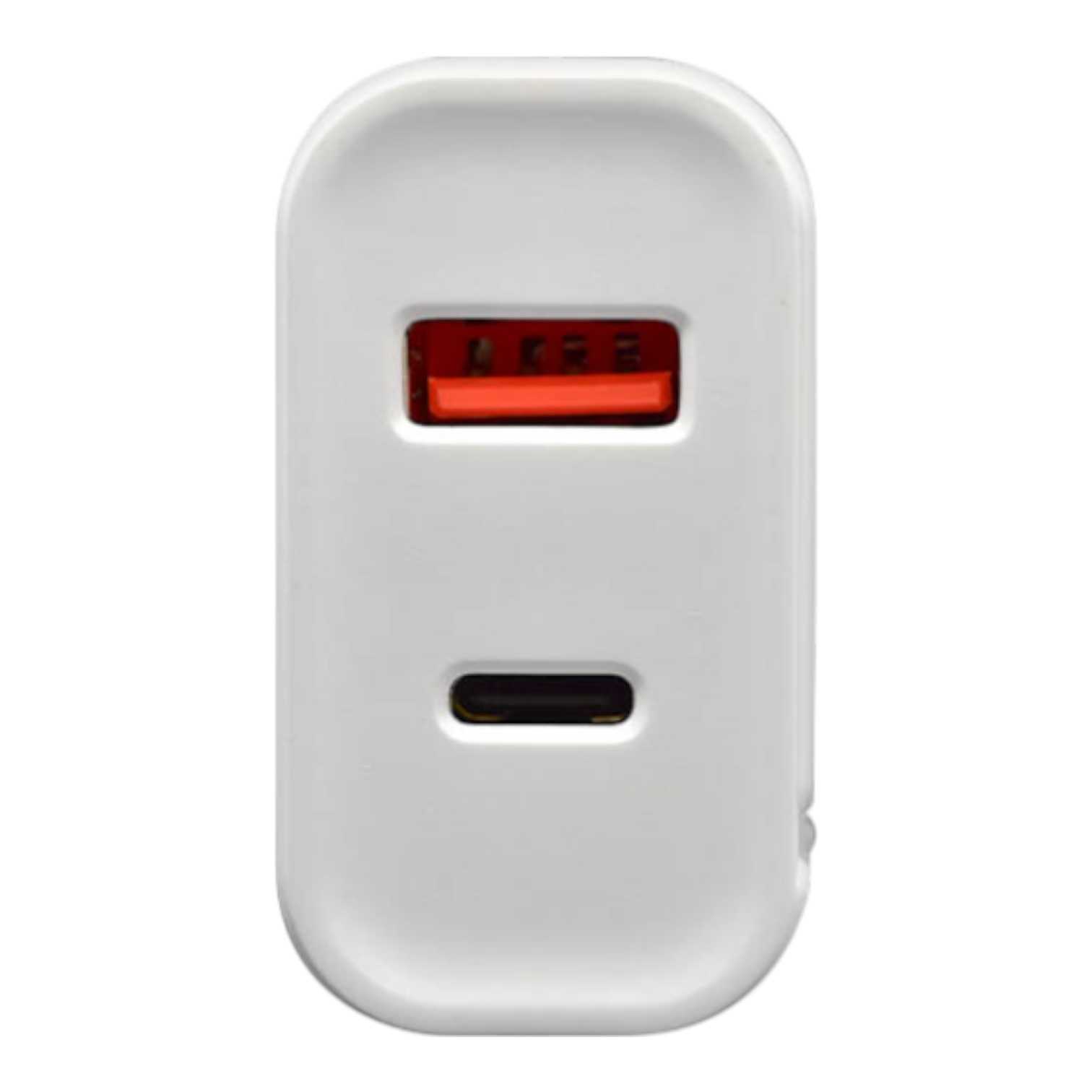 CARGADOR 220V TIPO C NISUTA NSFU20UQC 20W (PD) + USB-A C/CABLE