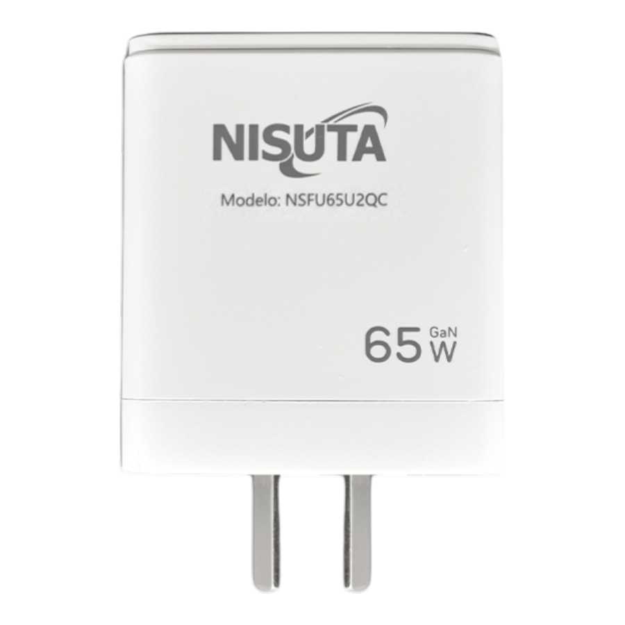 CARGADOR 220V TIPO C NISUTA NSFU65U2QC 65W CON CABLE C