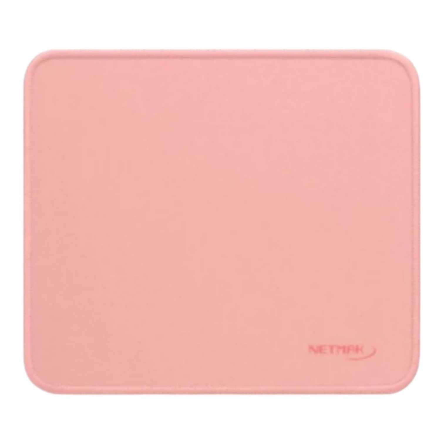 PAD MOUSE NETMAK LISO BORDADO ROSA 20X20CM NM-PAD3