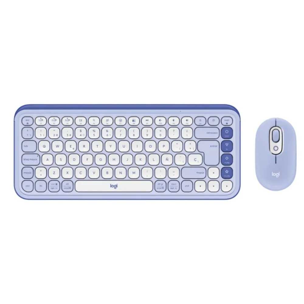 TECLADO Y MOUSE LOGITECH BT POP ICON LILA