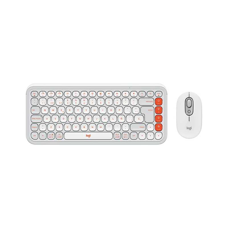 TECLADO Y MOUSE LOGITECH BT POP ICON WHITE