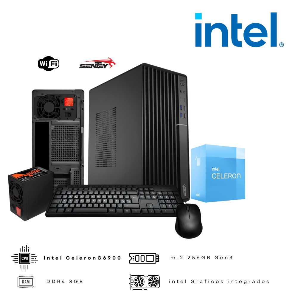 PC INTEL CELERON G6900 WIFI TM40 (8GB DDR4/SSD 240GB/HDMI OUT/PAD)