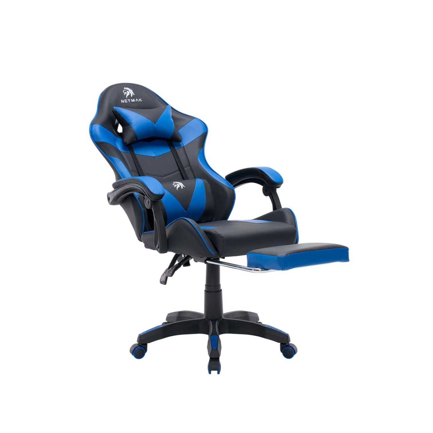 SILLA GAMER NETMAK NM-SG905 POSAPIES AZUL