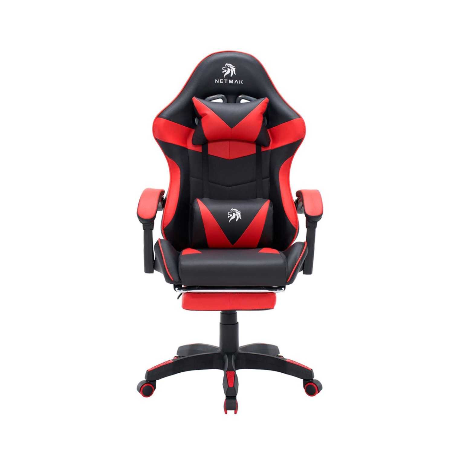 SILLA GAMER NETMAK NM-SG905 POSAPIES ROJO