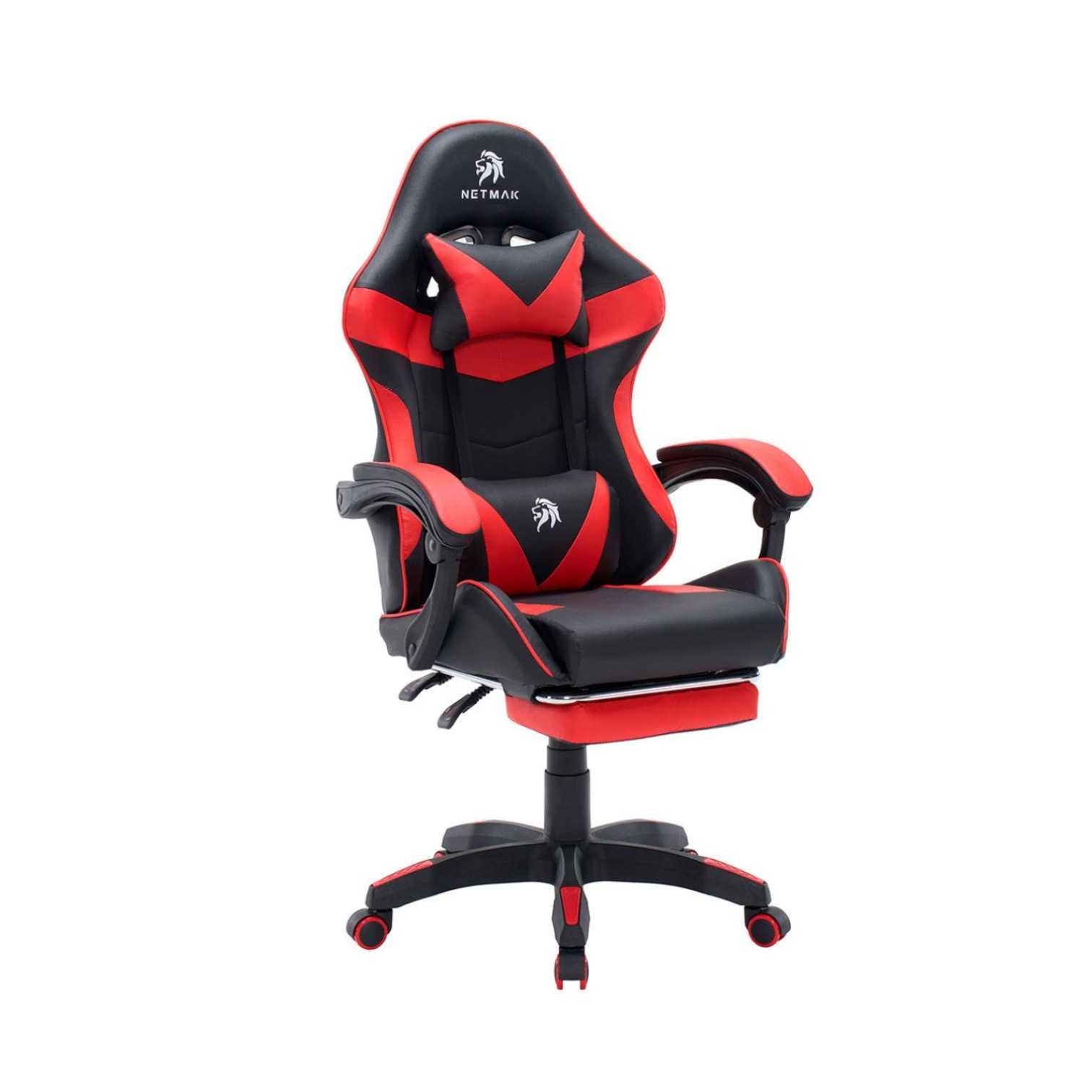 SILLA GAMER NETMAK NM-SG905 POSAPIES ROJO