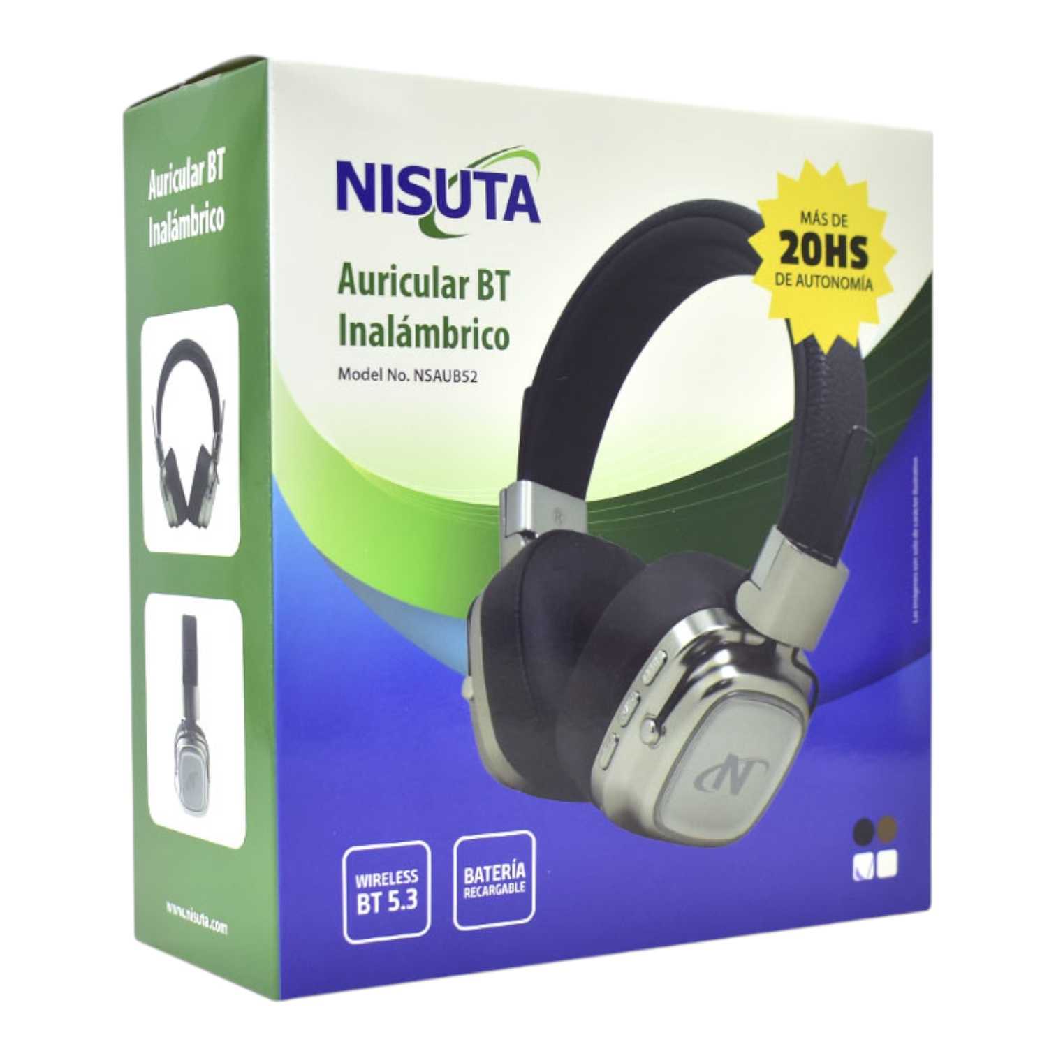 AURICULAR BLUETOOTH VINCHA NISUTA NSAUB52 20HS