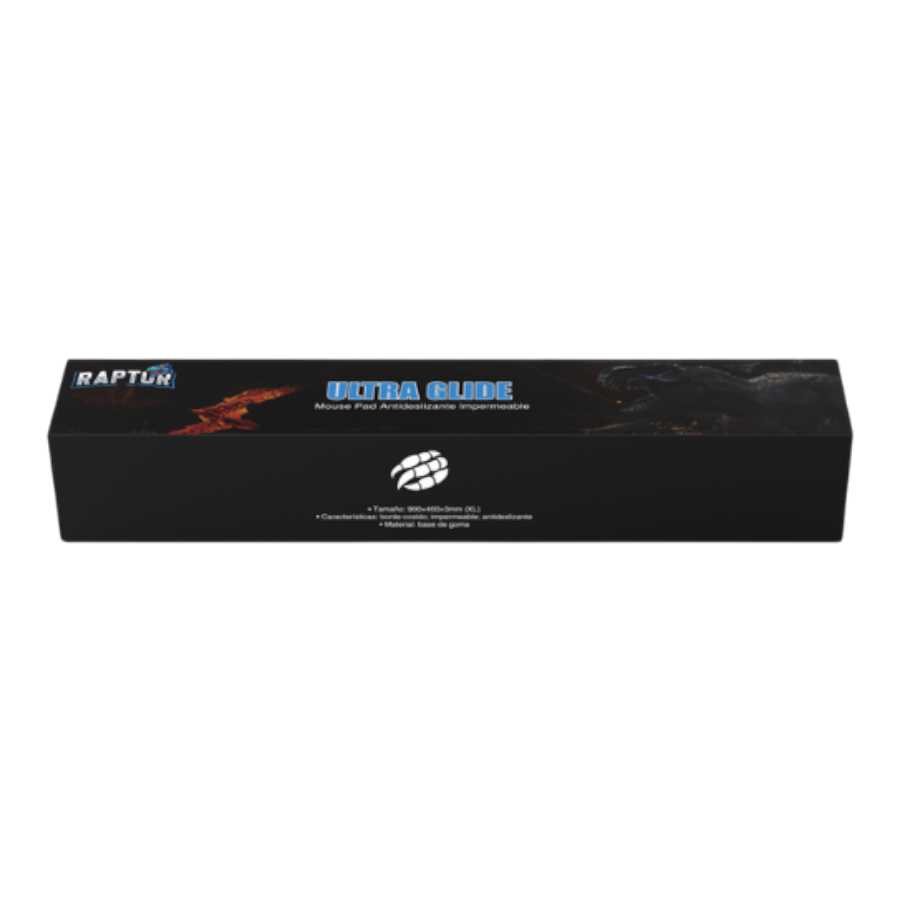 PAD MOUSE RAPTOR GAMER ULTRA GLIDE ANTIDESLIZANTE XL (900X400X3MM)