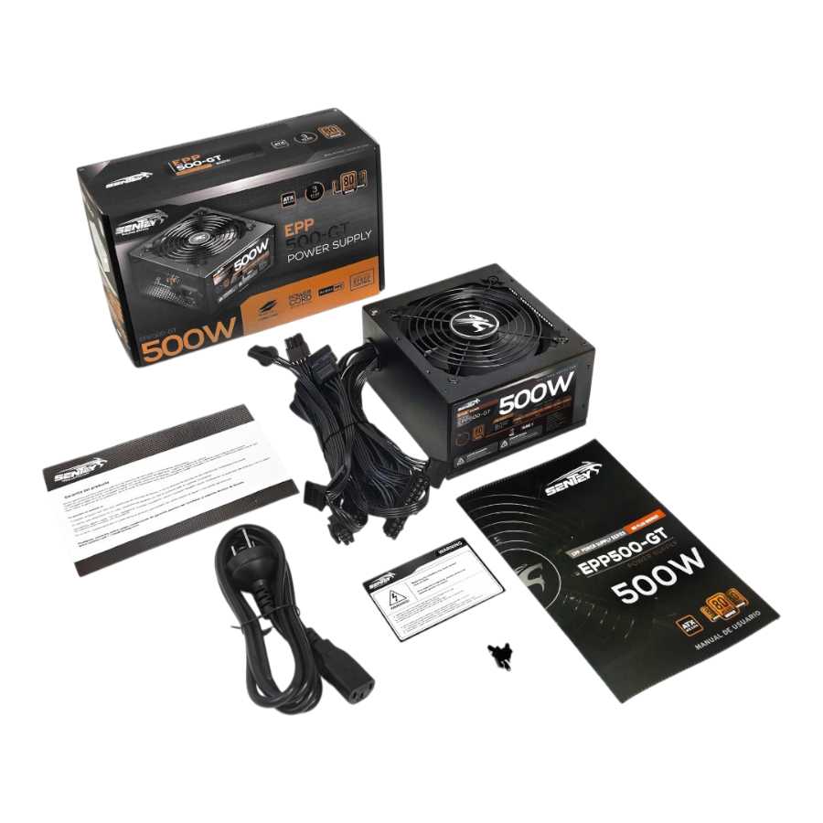 FUENTE PC 500W SENTEY 80+ BRONCE EPP500-GT