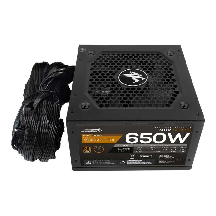 FUENTE PC 600W SENTEY 80+ BRONCE MBP650-GX