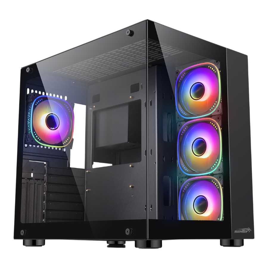 GABINETE SENTEY STRIKER PWM ARGB 4 FANES BLACK MID-TOWER