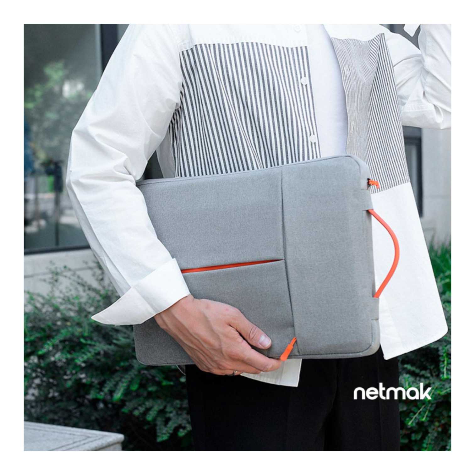 MALETIN NOTEBOOK NETMAK 15.4  NM-FN16 GRIS